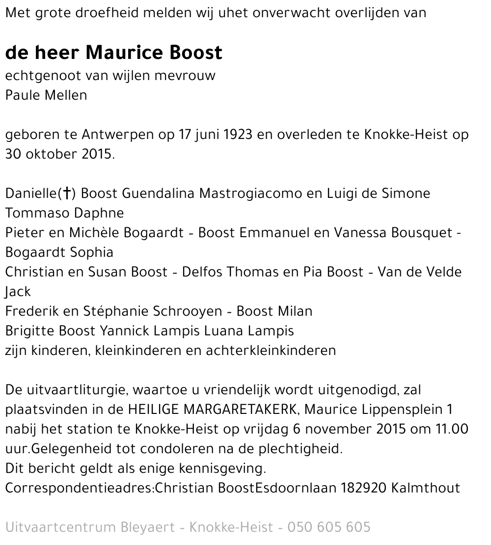 Maurice Boost