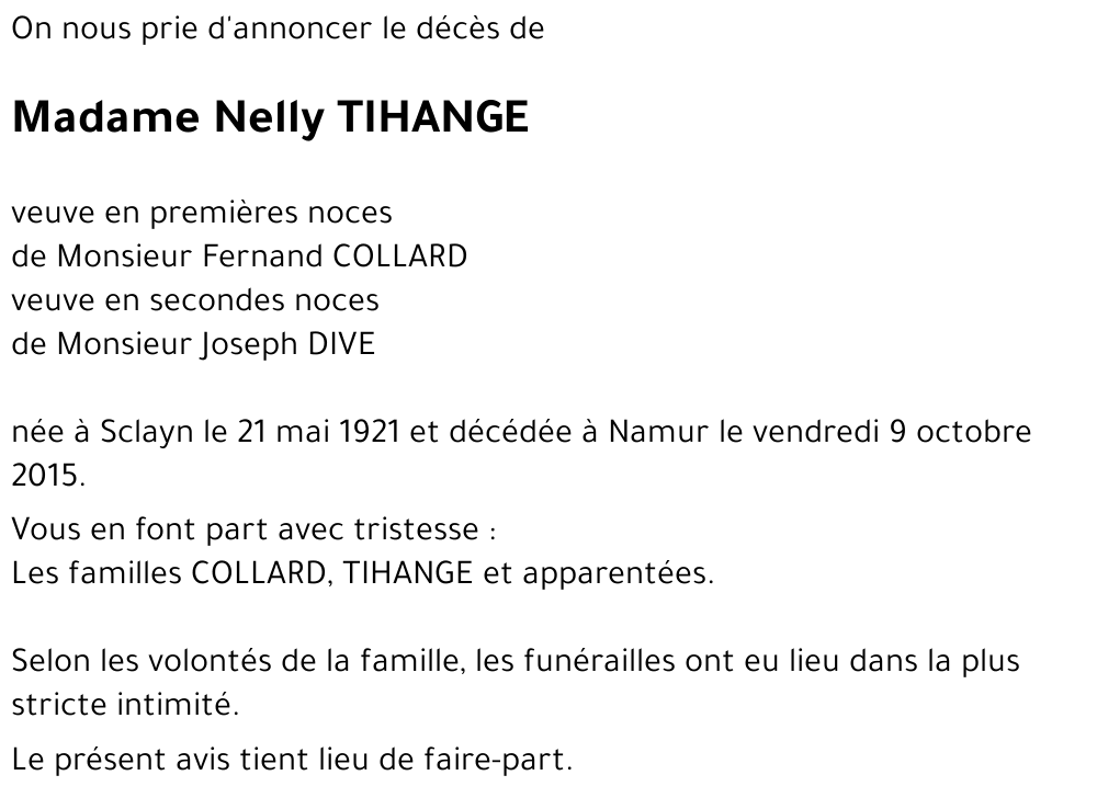 Nelly TIHANGE