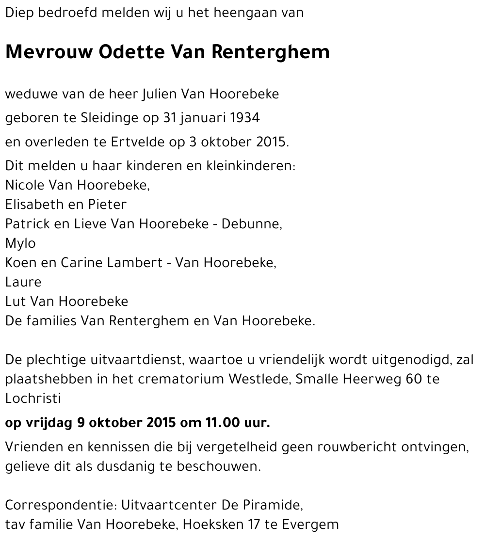 Odette Van Renterghem