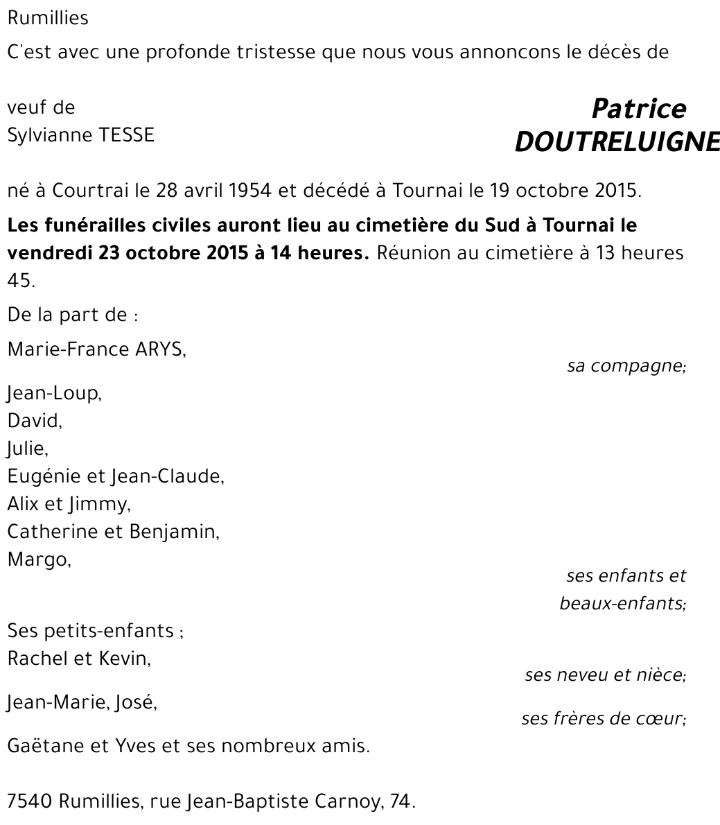 Patrice DOUTRELUIGNE