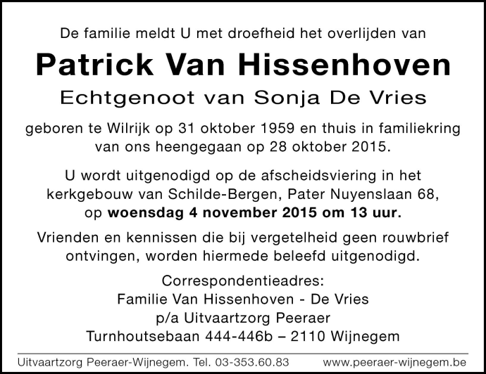 Patrick Van Hissenhoven