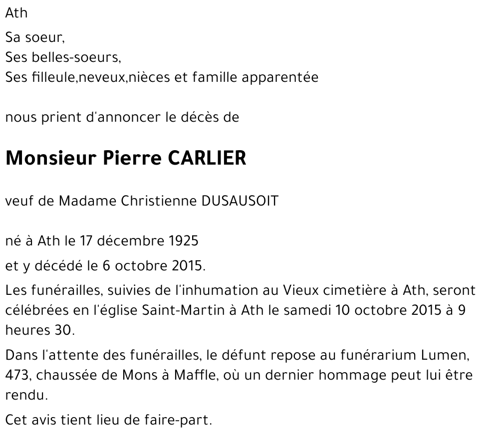 Pierre CARLIER