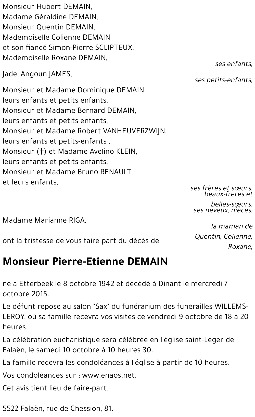 Pierre-Etienne DEMAIN