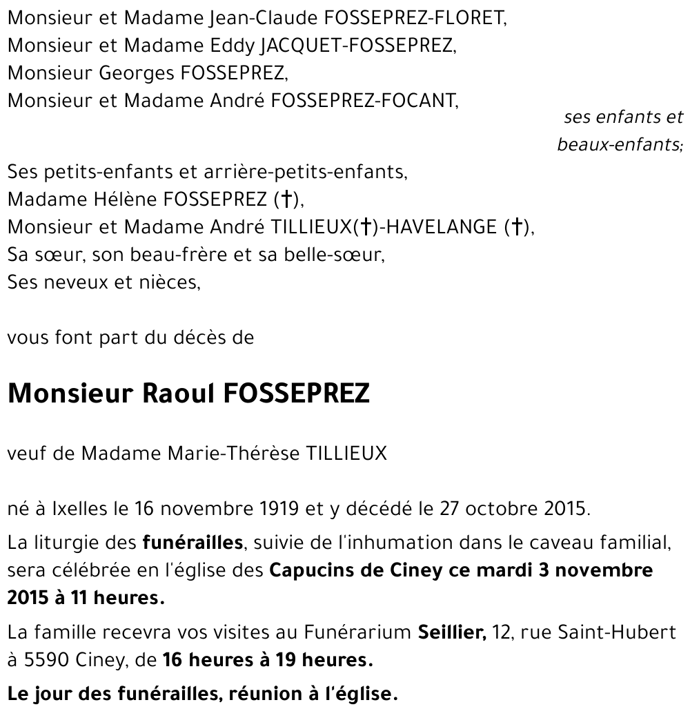Raoul FOSSEPREZ