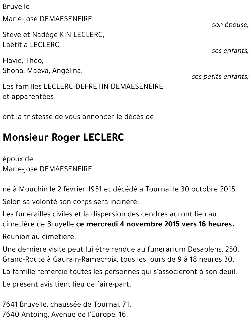 Roger LECLERC