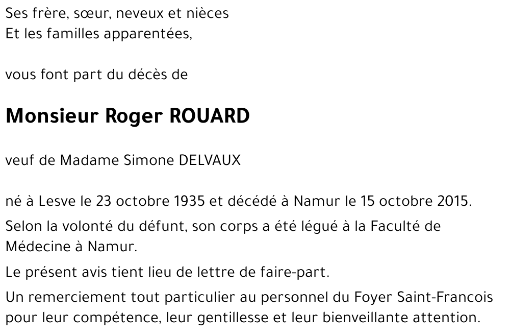 Roger ROUARD