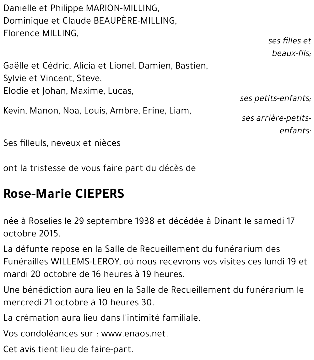 Rose-Marie CIEPERS