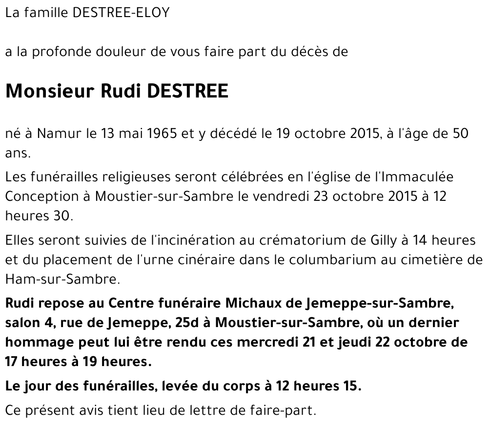 Rudi DESTREE
