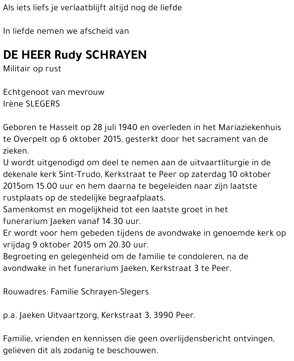 Rudy SCHRAYEN