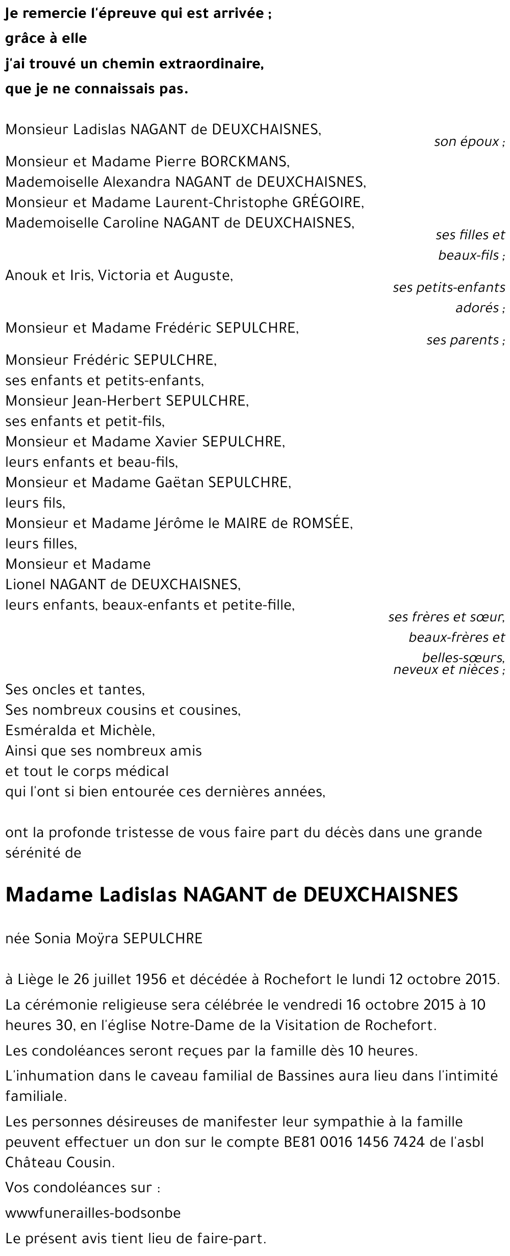 Sonia Moÿra SEPULCHRE