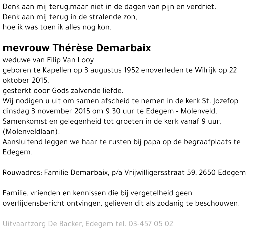 Thérèse Demarbaix