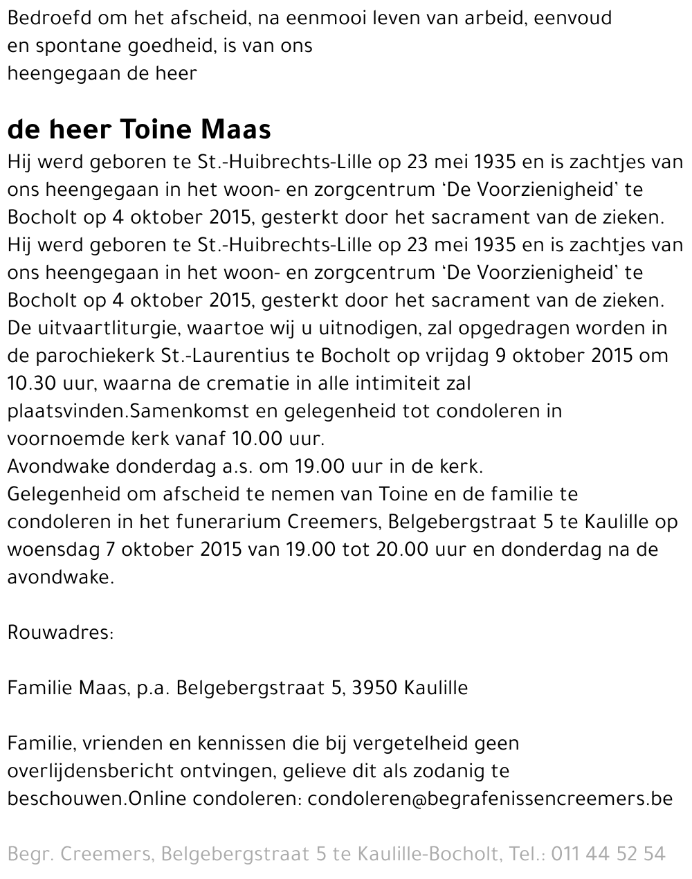 Toine Maas