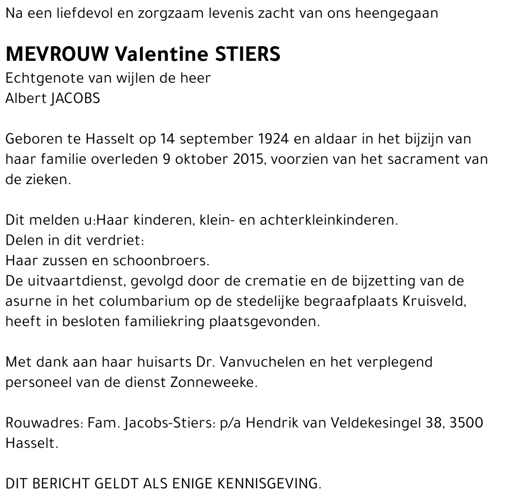 Valentine Stiers