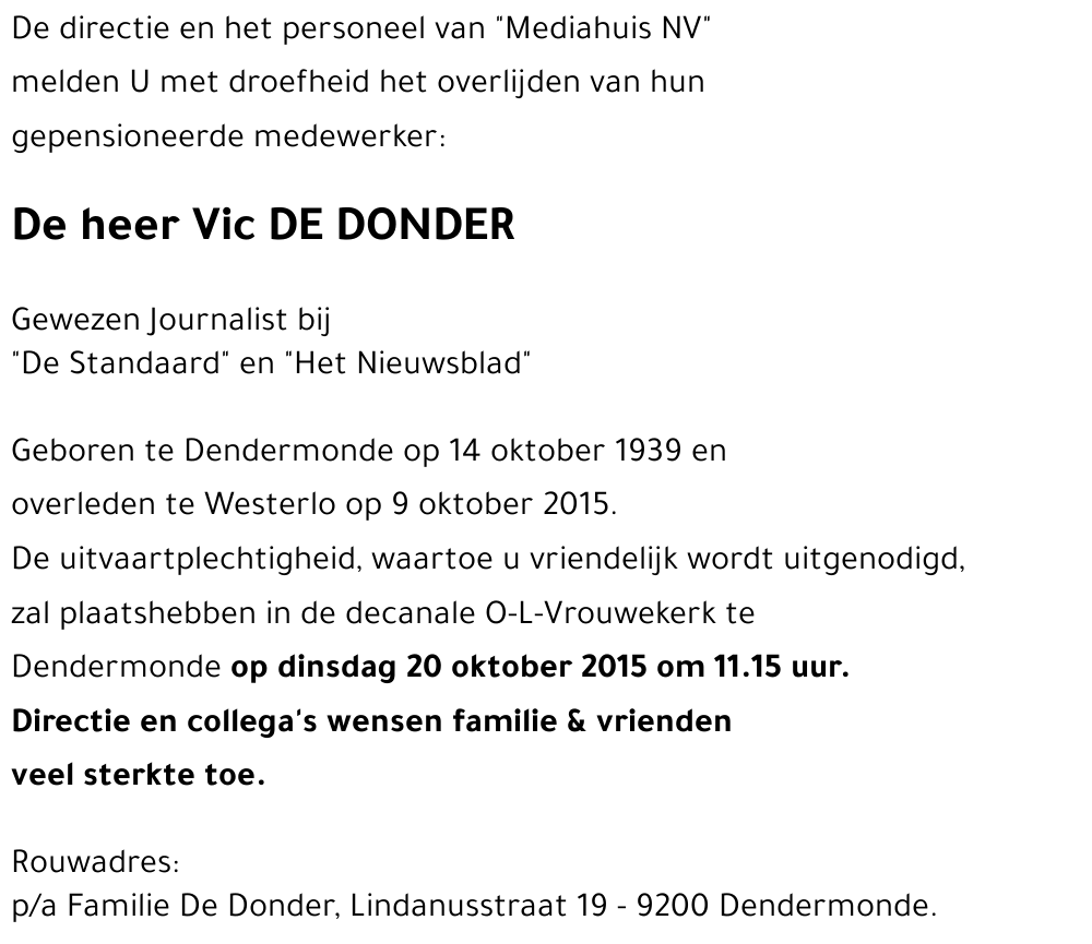Vic DE DONDER
