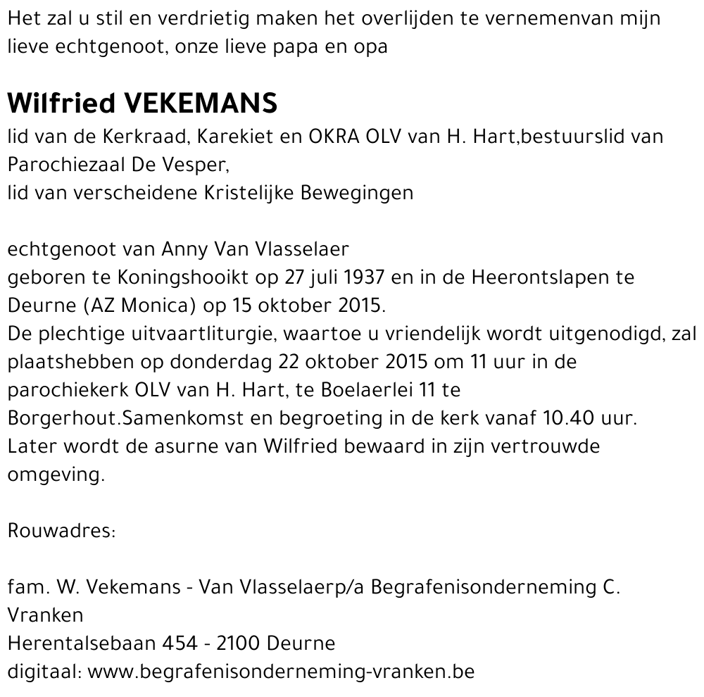Wilfried Vekemans