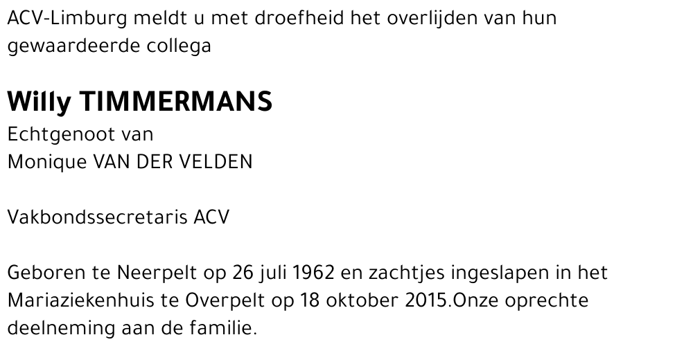 Willy Timmermans