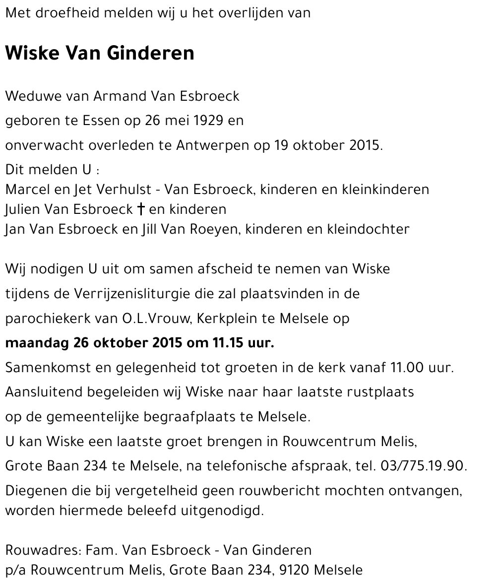 Wiske VAN GINDEREN