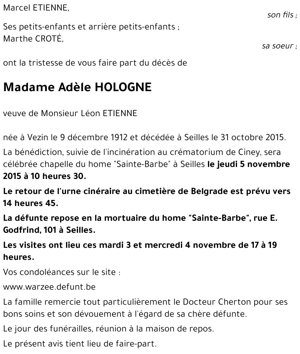 Adèle HOLOGNE