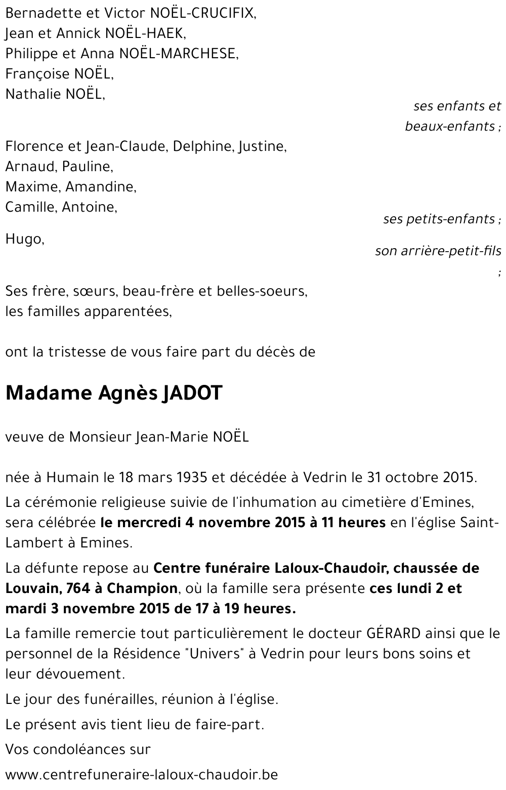 Agnès JADOT