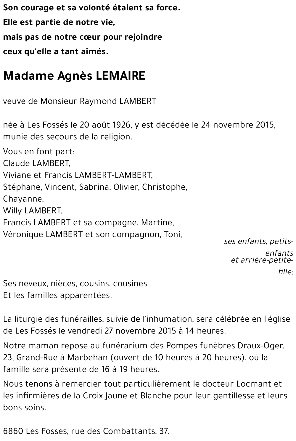 Agnès LEMAIRE