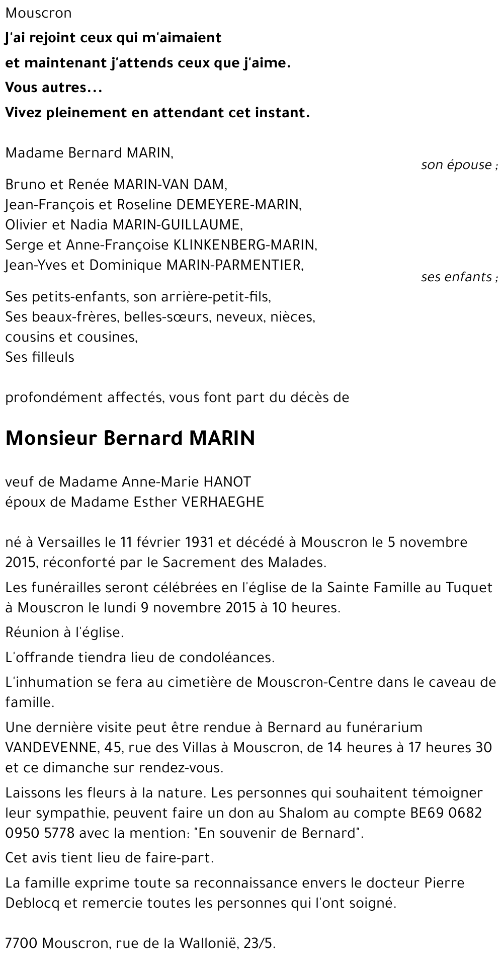 Bernard MARIN