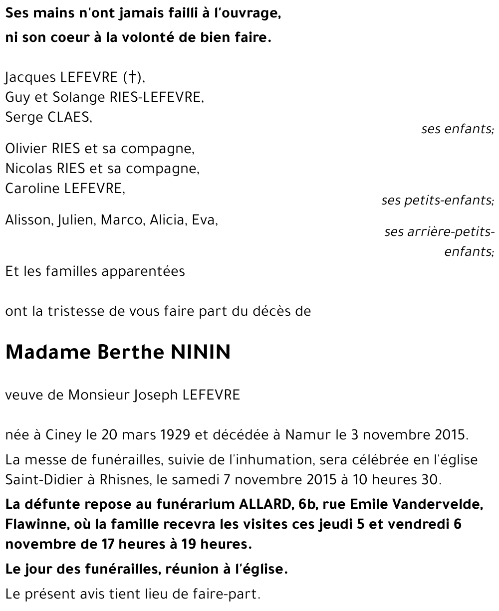 Berthe NININ