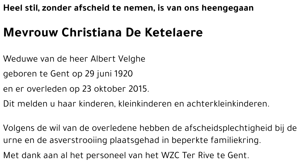 Christiana De Ketelaere