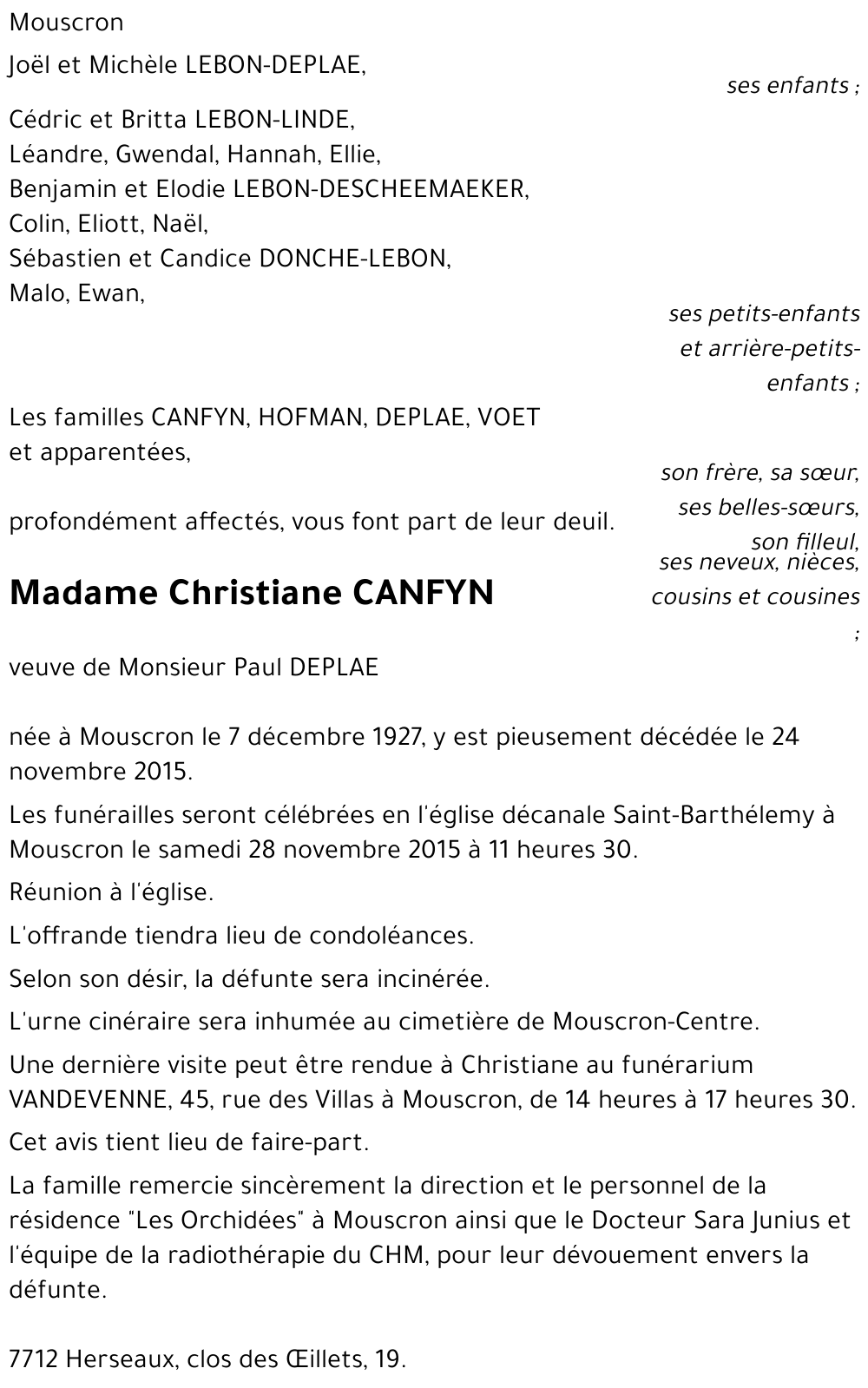 Christiane CANFYN