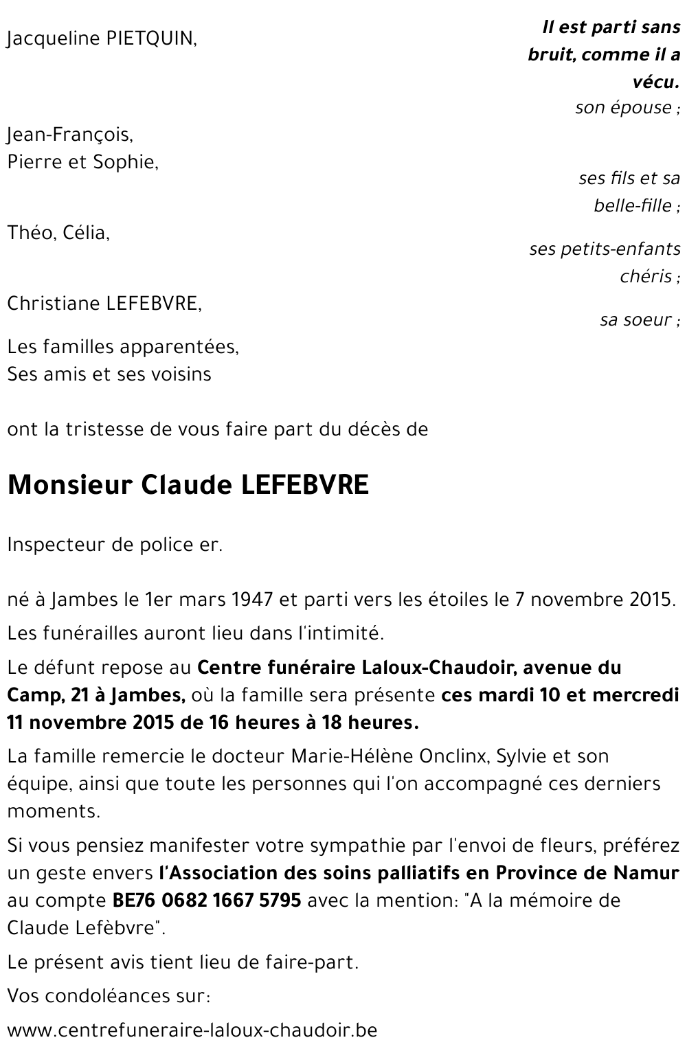 Claude LEFEBVRE