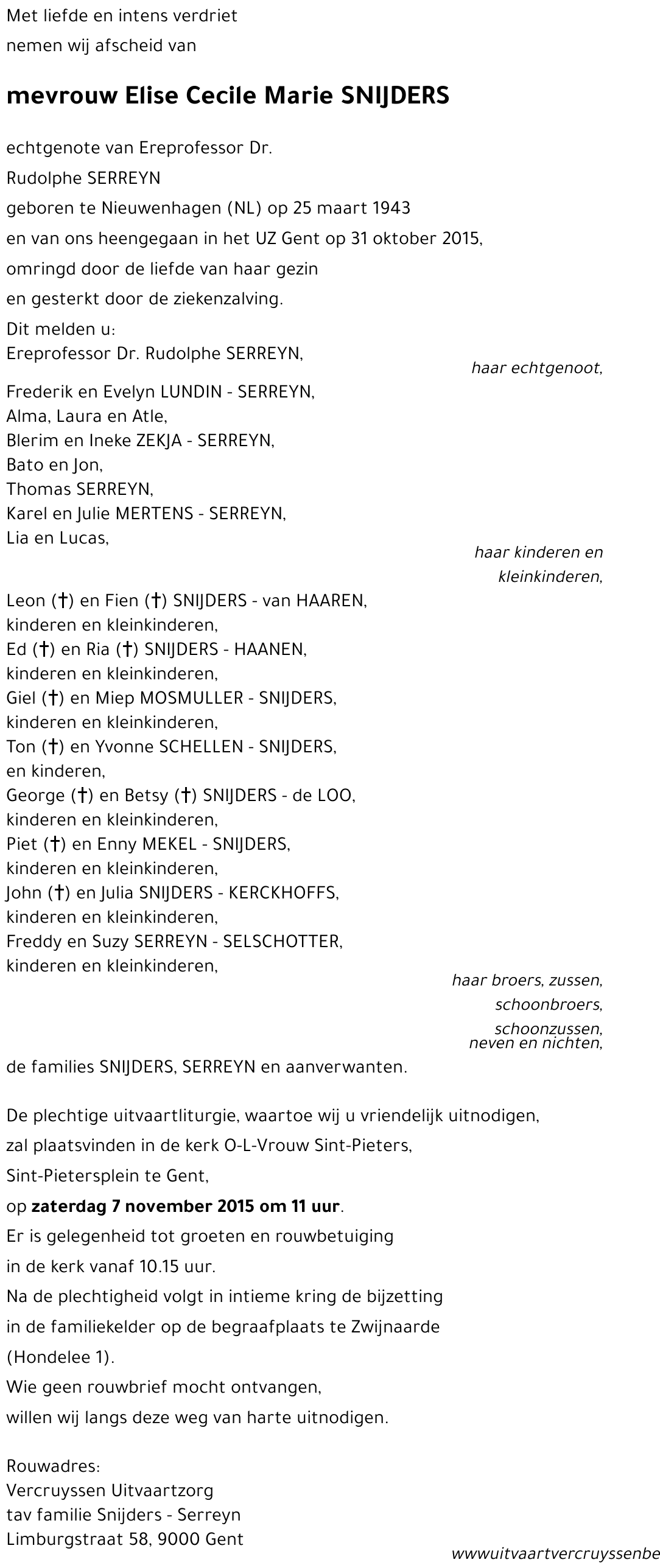 Elise Cecile Marie SNIJDERS