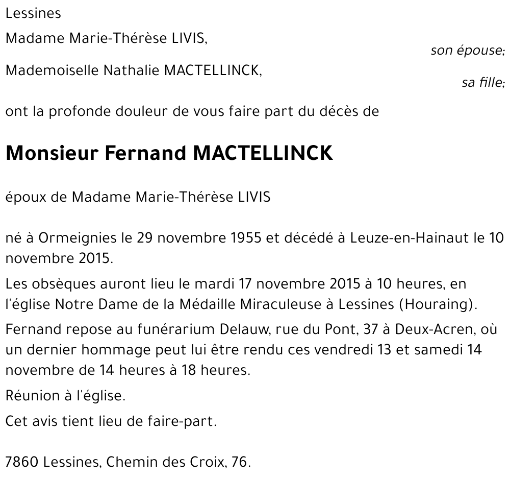 Fernand MACTELLINCK