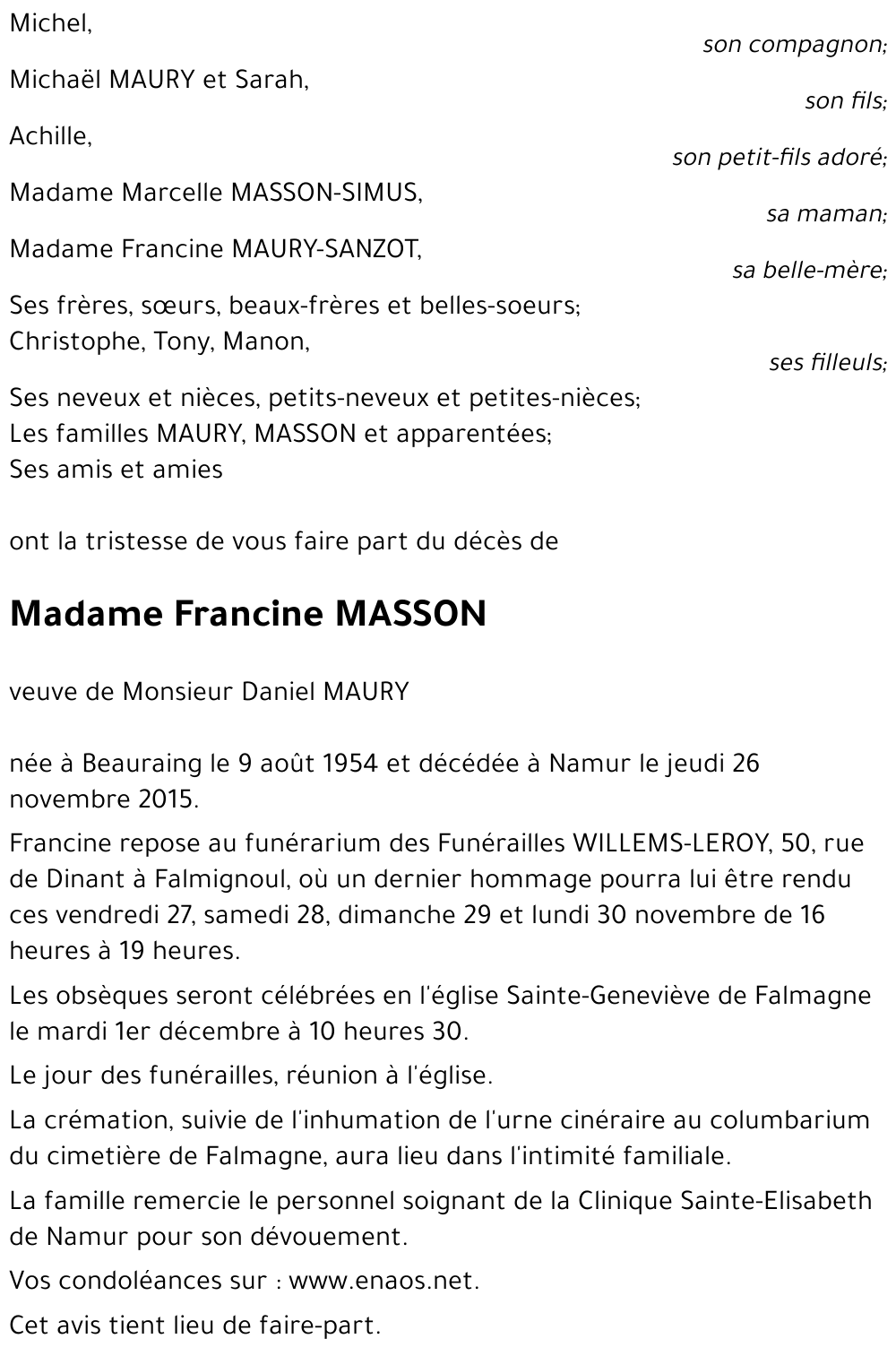 Francine MASSON
