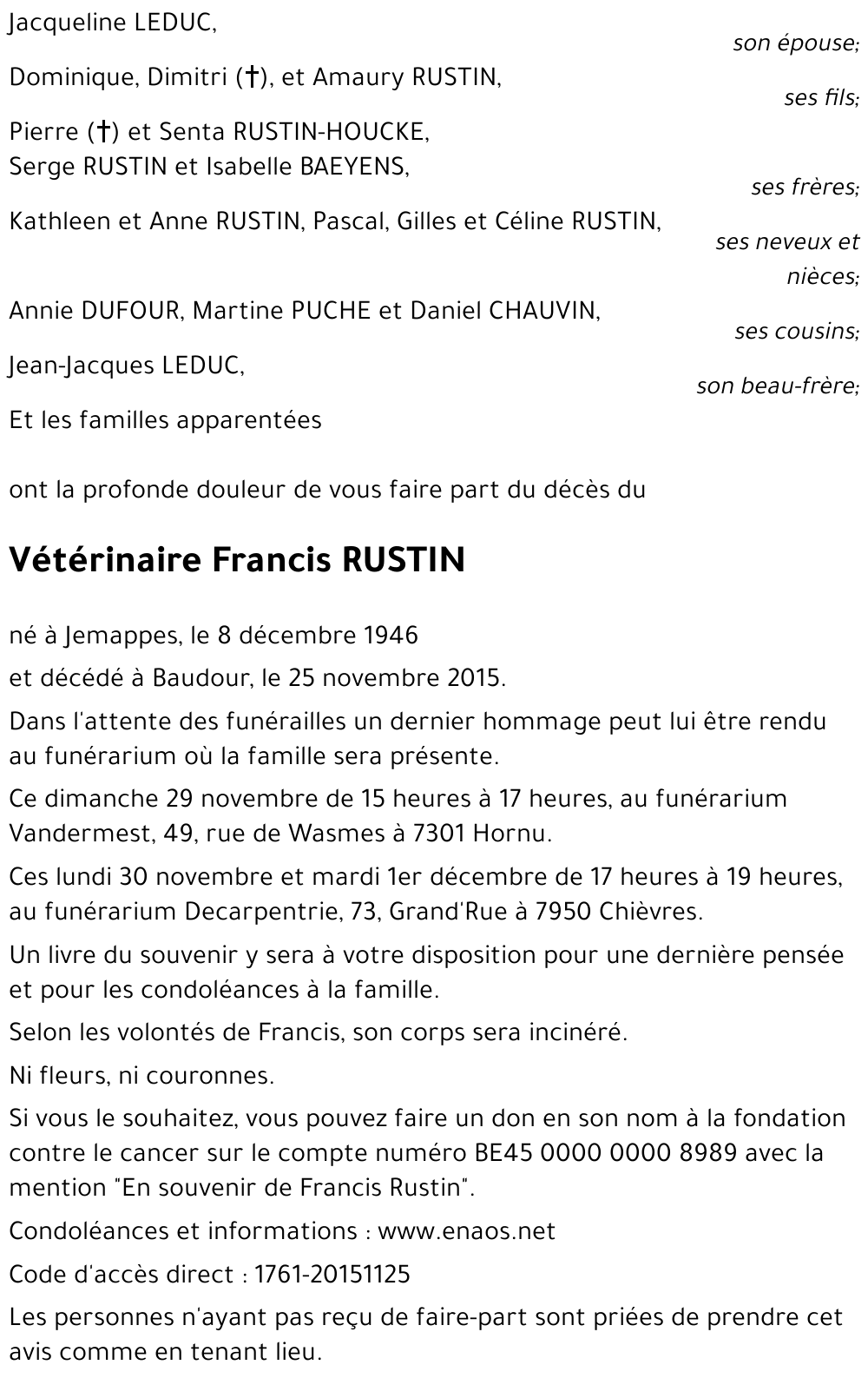 Francis RUSTIN