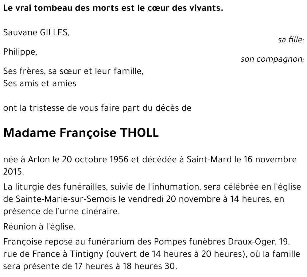 Françoise THOLL