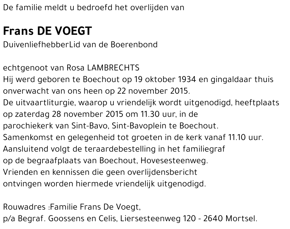 Frans De Voegt
