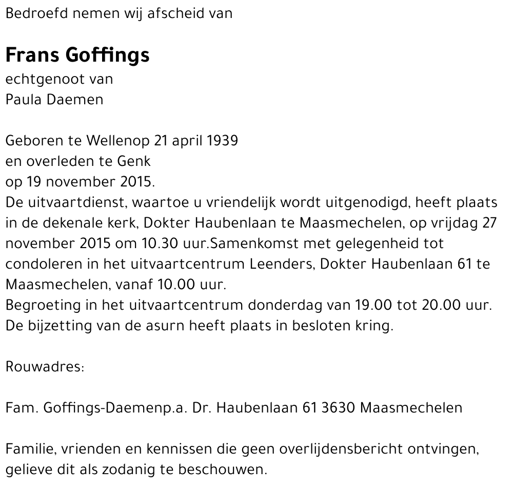 Frans Goffings