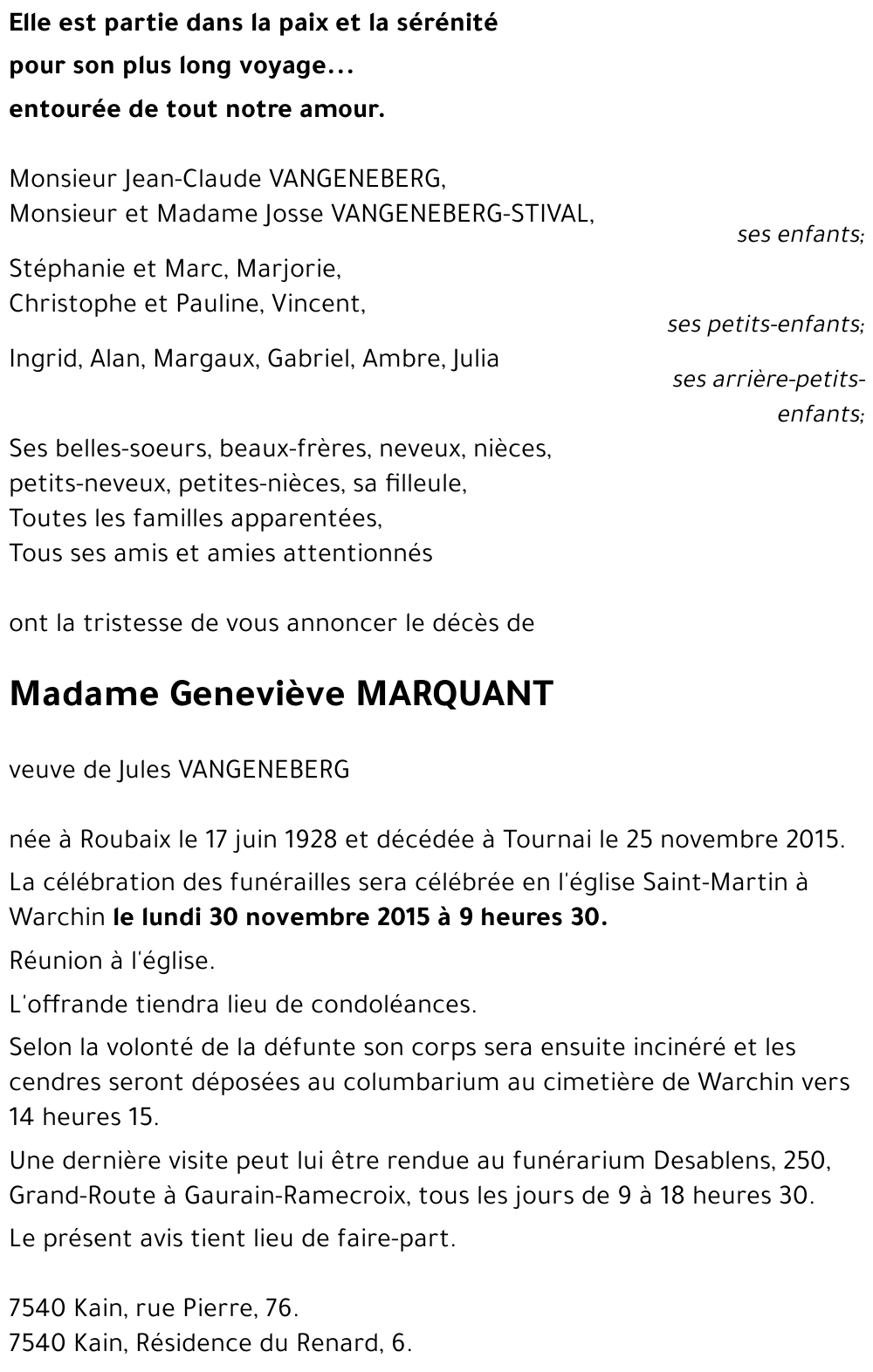 Geneviève MARQUANT