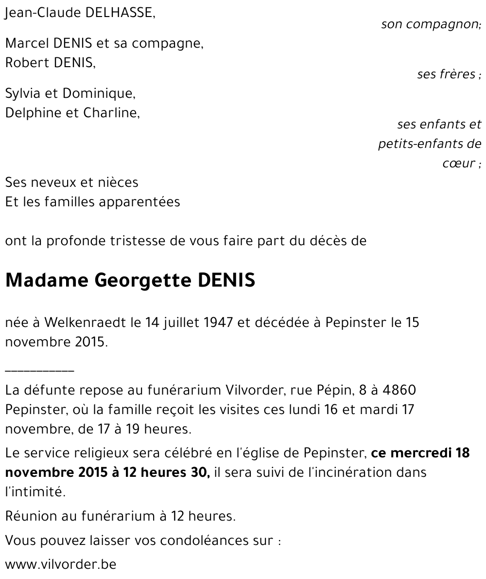 Georgette DENIS