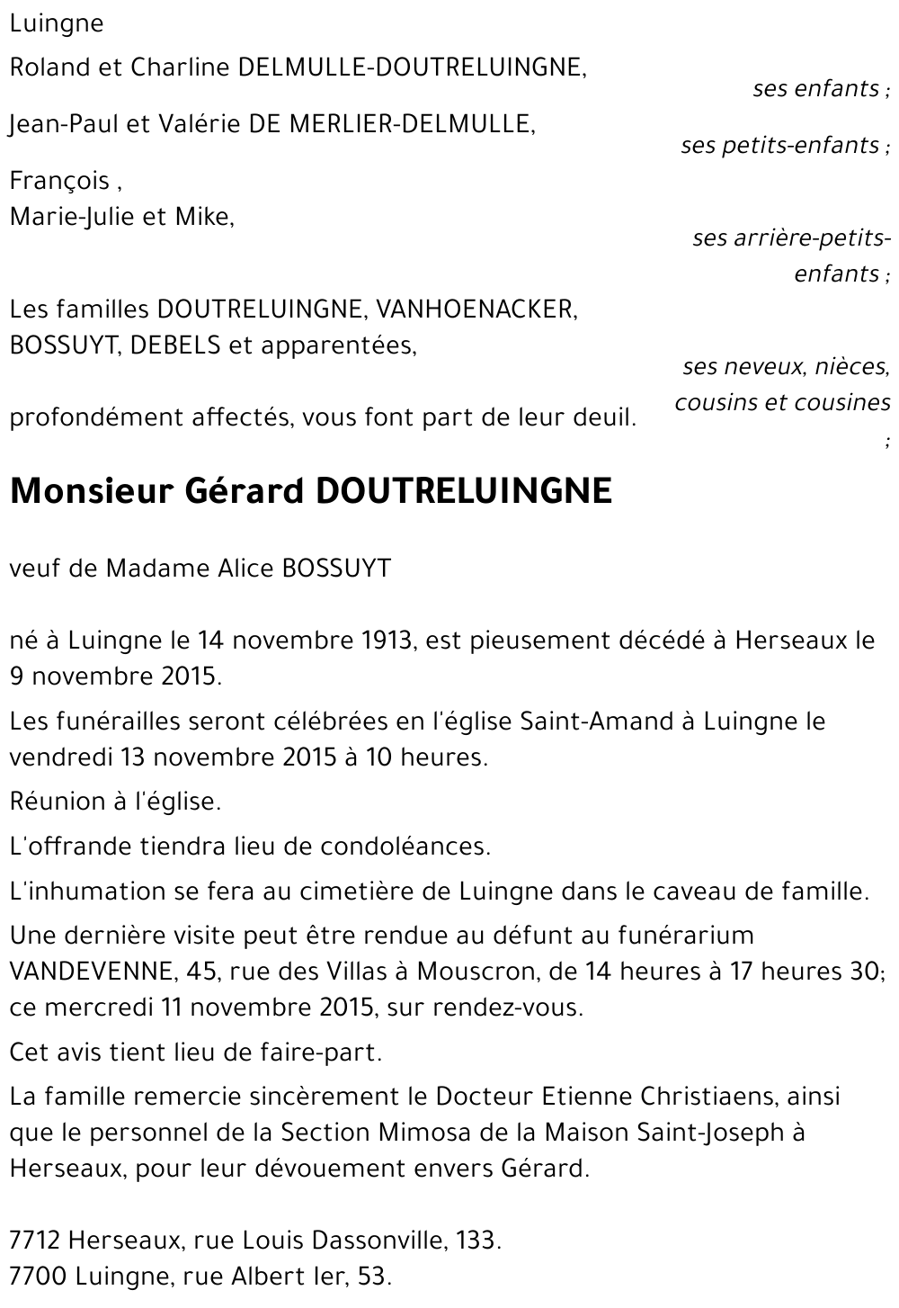 Gérard DOUTRELUINGNE