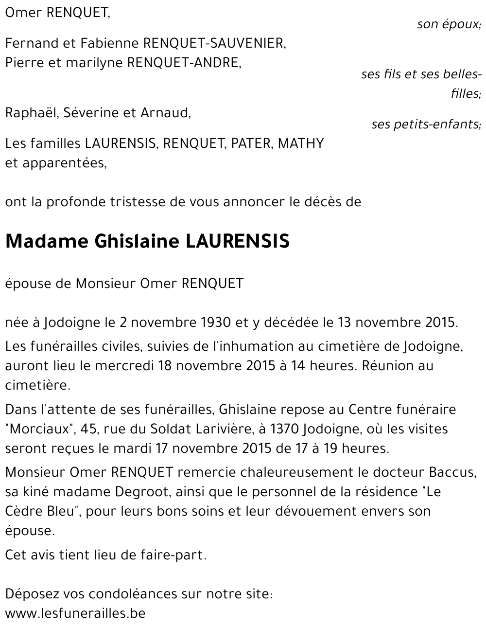 Ghislaine LAURENSIS