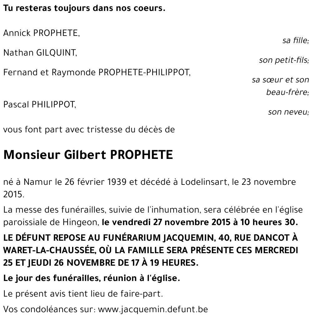 Gilbert PROPHETE