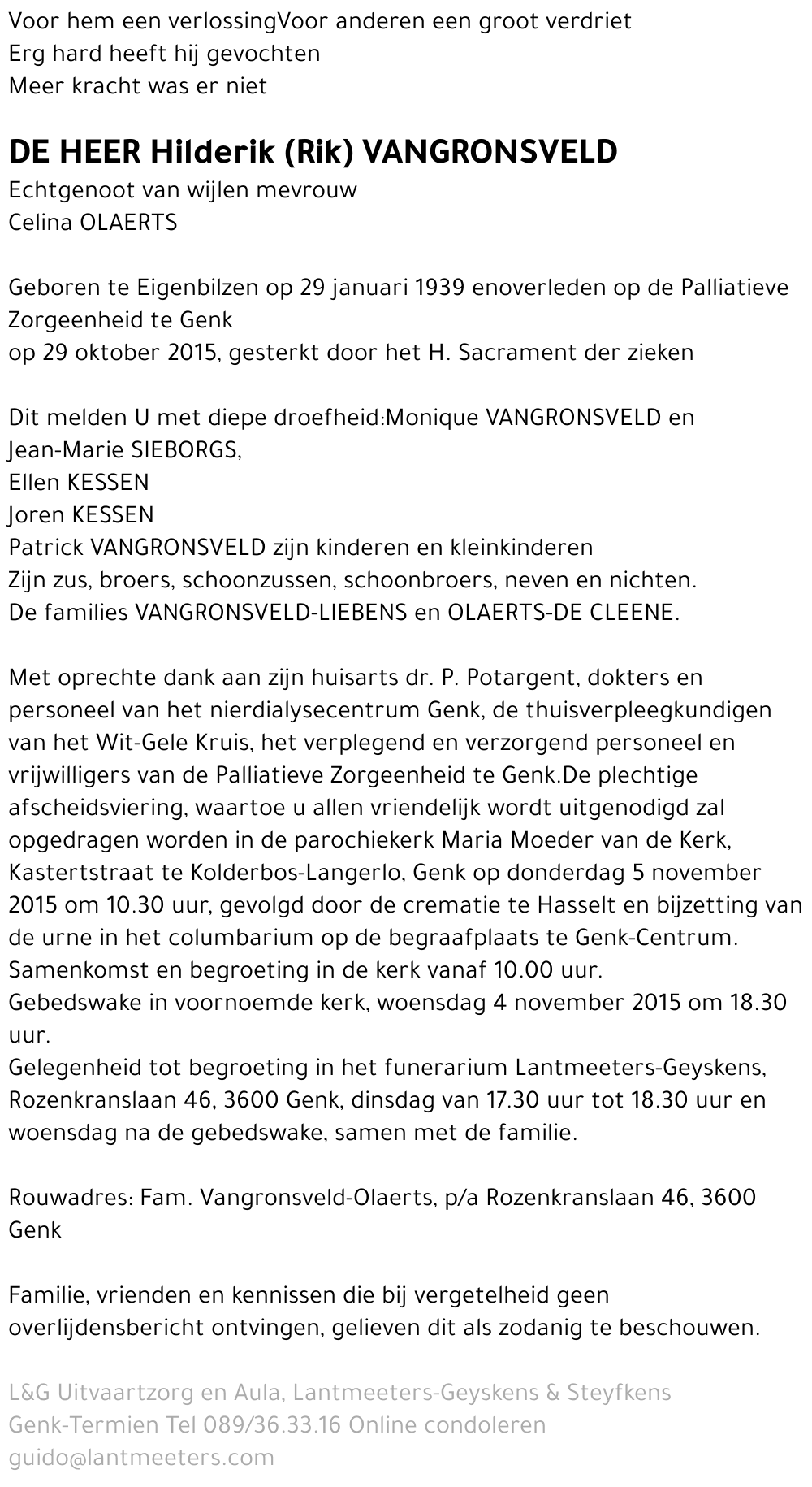 Hilderik VANGRONSVELD