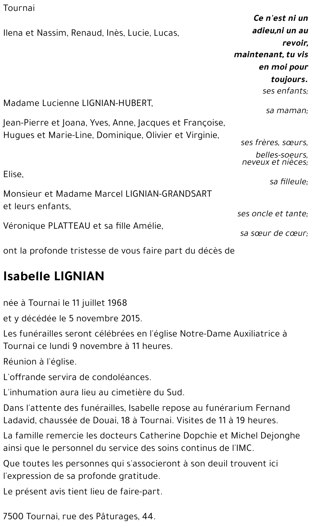 Isabelle LIGNIAN