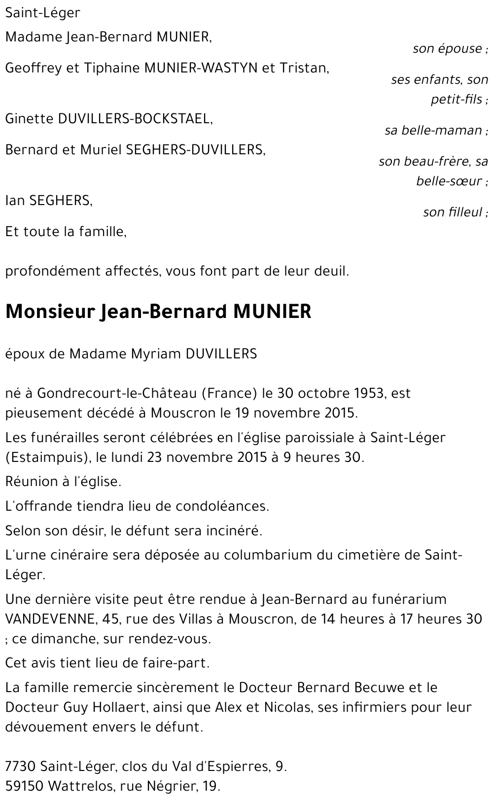 Jean-Bernard MUNIER