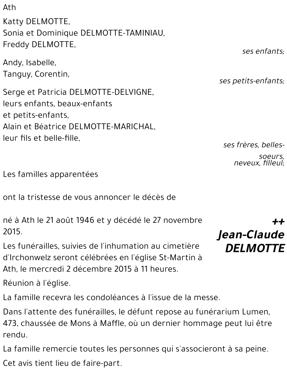 Jean-Claude DELMOTTE