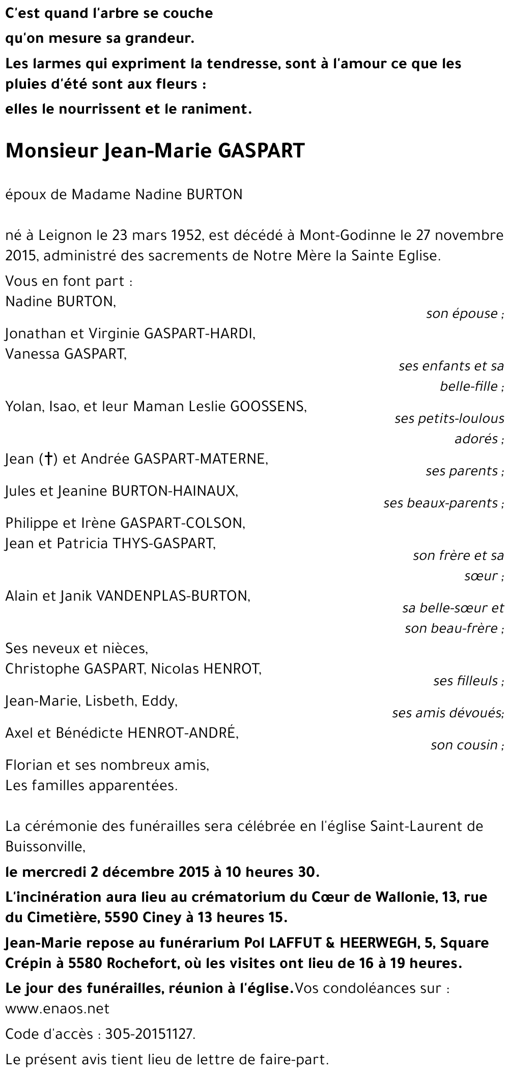 Jean-Marie GASPART