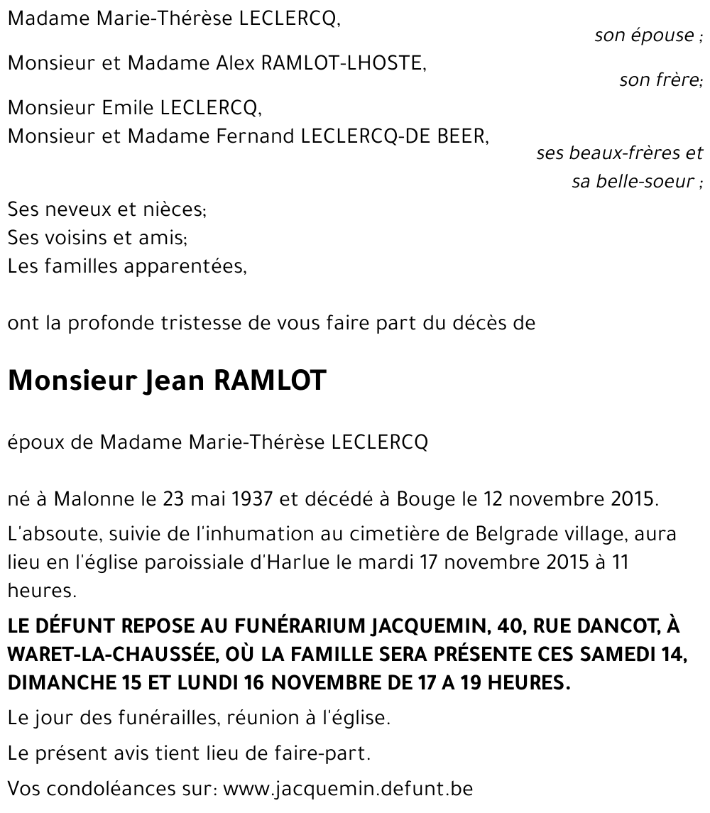 Jean RAMLOT