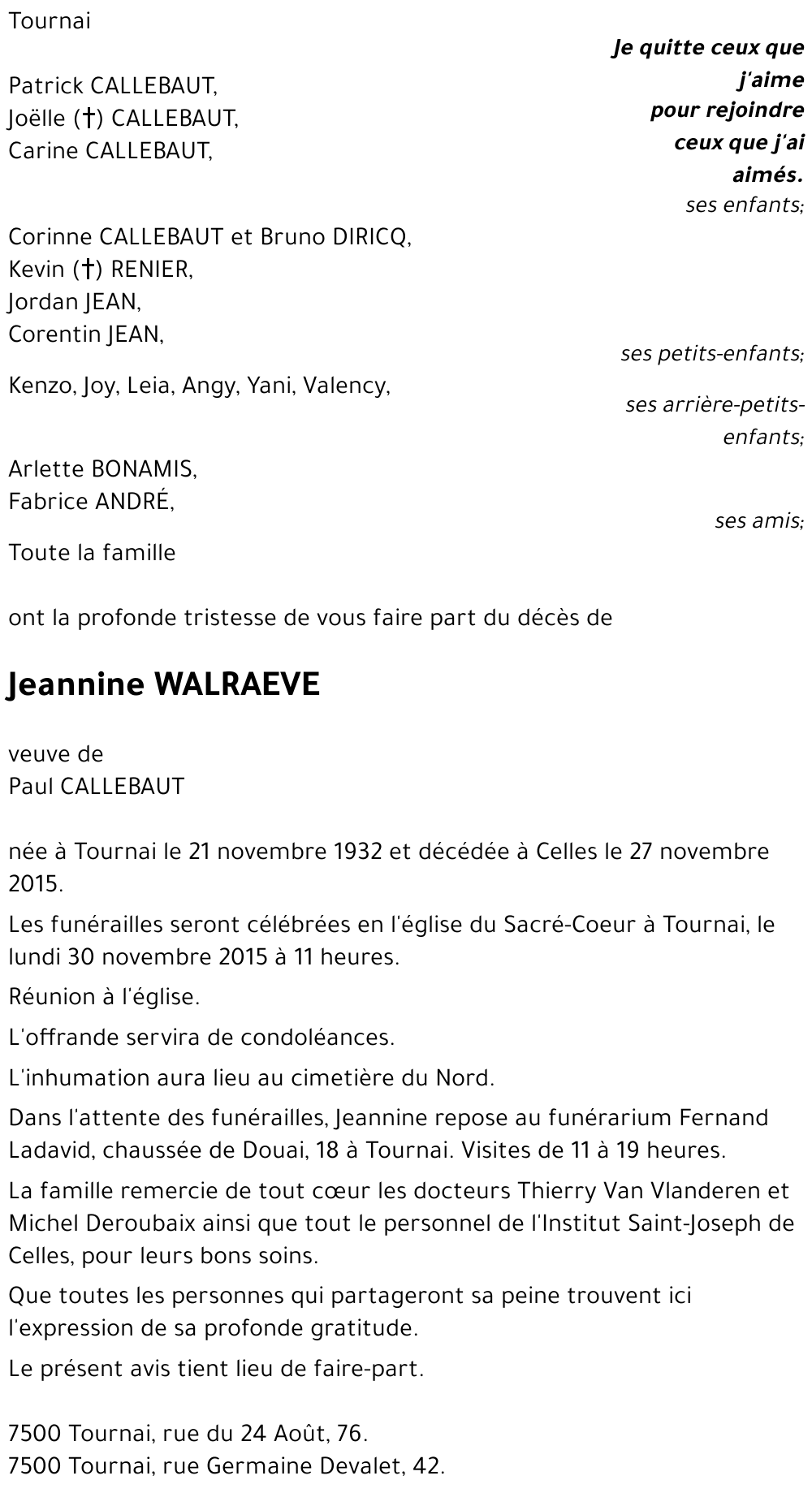 Jeannine WALRAEVE