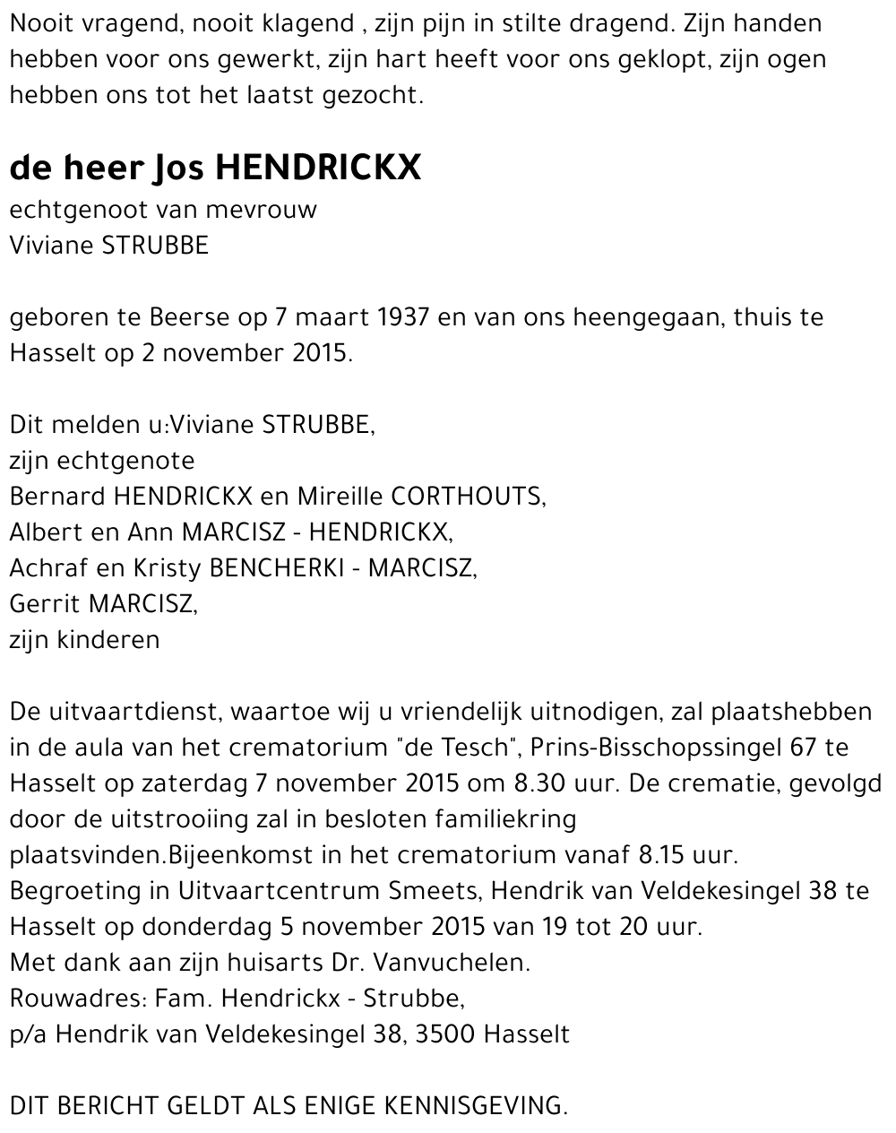 Jos Hendrickx