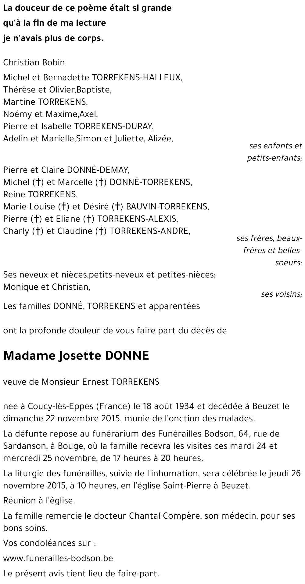 Josette DONNÉ